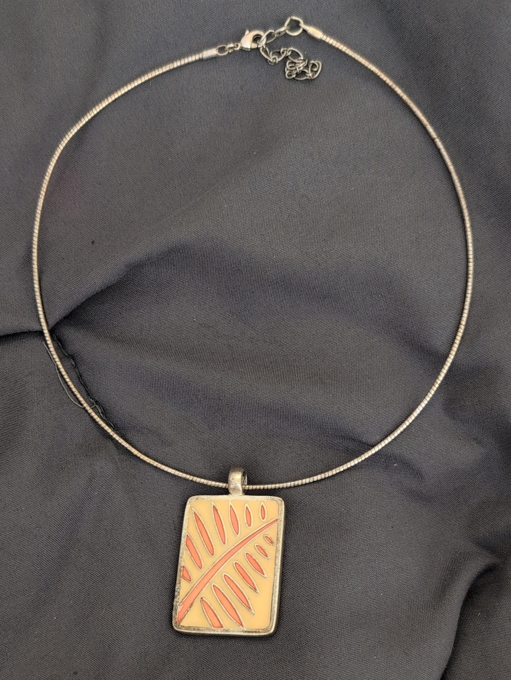 Reversible Foxy Original  Necklace with Coral Leaf Pendant - Women's Jewelry
